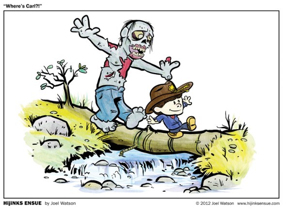 the-walking-dead-wheres-carl-calvin-and-hobbes-inspired-artwork-cartoon